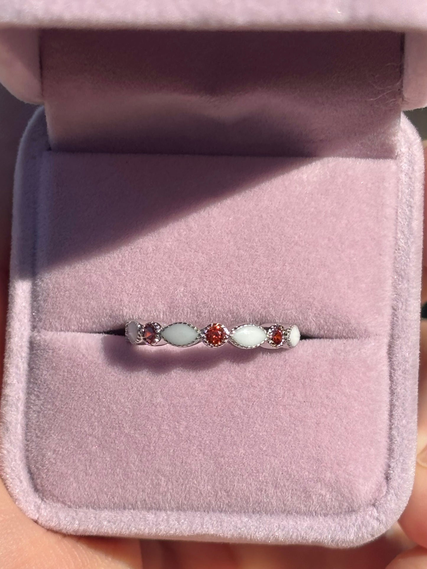 Half Birthstone Band